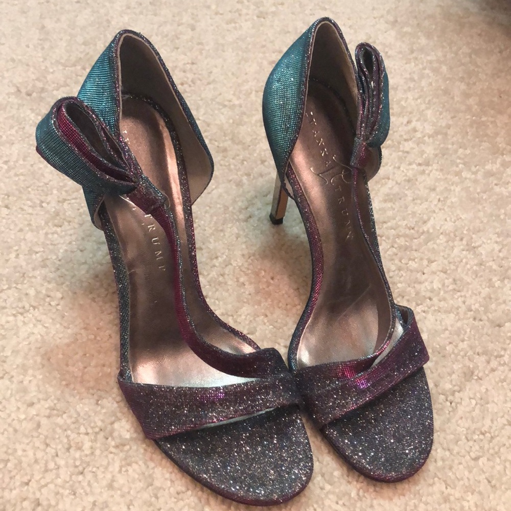 Ivanka Trump multi color sparkle heels